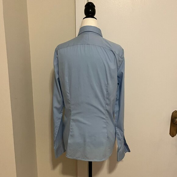 NWOT Ralph Lauren Non Iron Blue 100% Cotton Shirt/Blouse US M - Picture 6 of 11